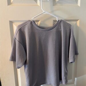 Anthropologie Silver Sparkle Top